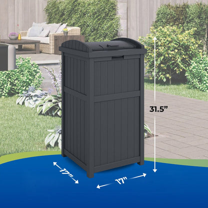 Suncast 30 Gallon Hideaway Trash, bidoni per rifiuti per esterni e cyberspazio