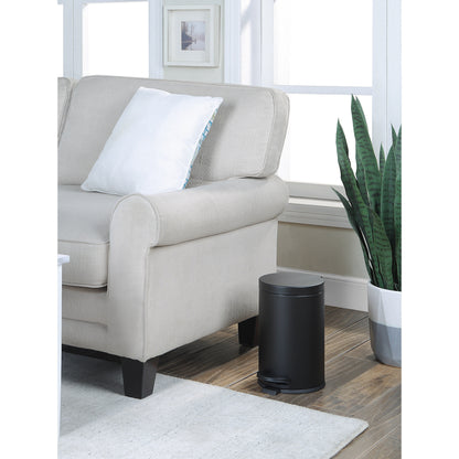 Pattumiera rotonda SunnyPoint da 4,5 litri/1,2 galloni con secchio interno in plastica; per bagno, ufficio e camera da letto, con apertura a pressione e chiusura lenta