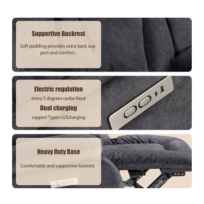 Poltrona reclinabile riscaldabile e massaggiante di dimensioni standard super confortevole