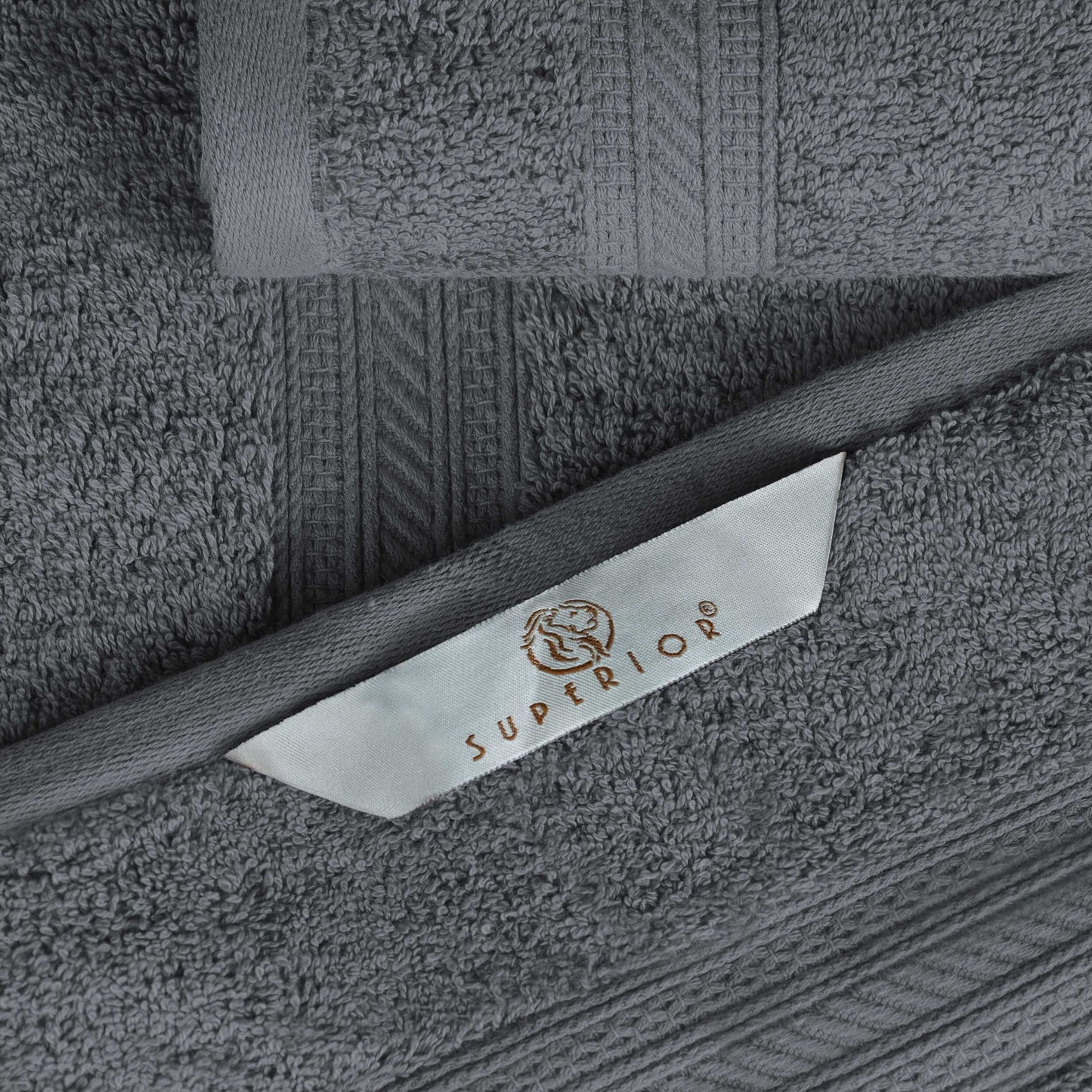 Set di asciugamani di qualità superiore in cotone pettinato a fibra lunga, 6 pezzi