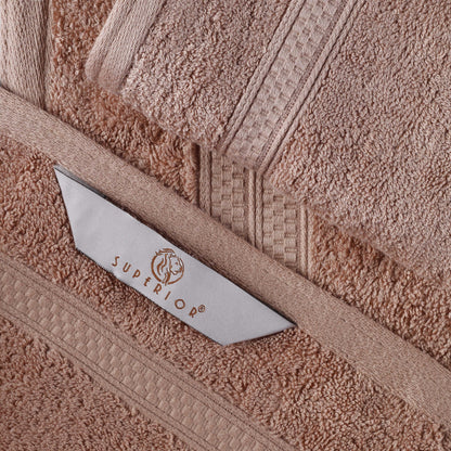 Set di asciugamani da bagno di qualità superiore, 8 pezzi, in rayon di bambù e cotone