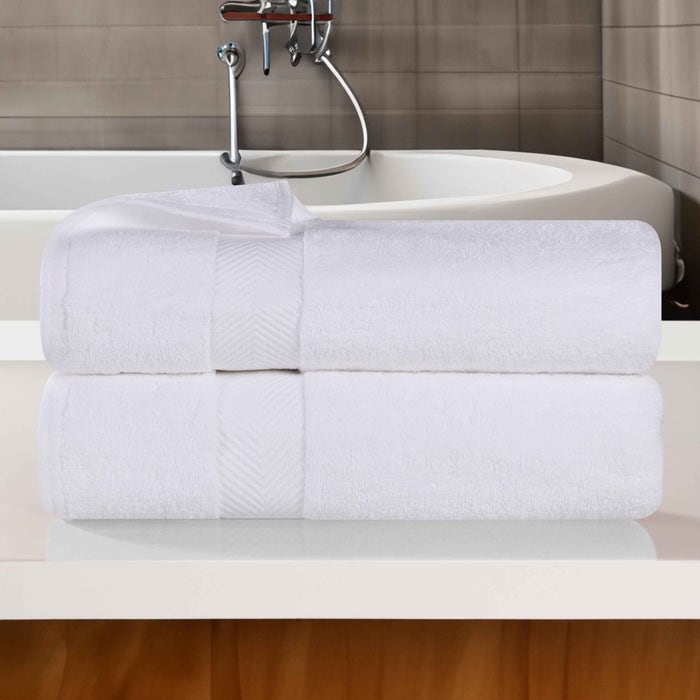 Asciugamano da bagno in cotone assorbente Zero Twist di qualità superiore (set da 2)