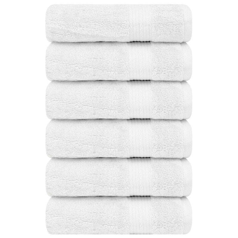 Asciugamani in cotone di qualità superiore da 600 g/m², 18x28 pollici di Ample Decor - 6 pezzi