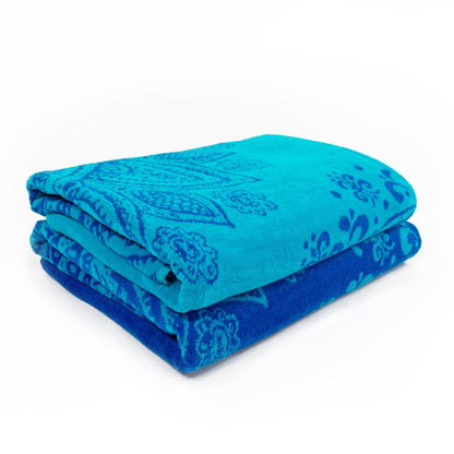 Set di teli mare oversize in cotone con motivo mandala floreale, 2 pezzi, di Superior