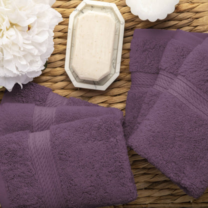 Set di 6 asciugamani per il viso in cotone egiziano di qualità superiore, pesanti