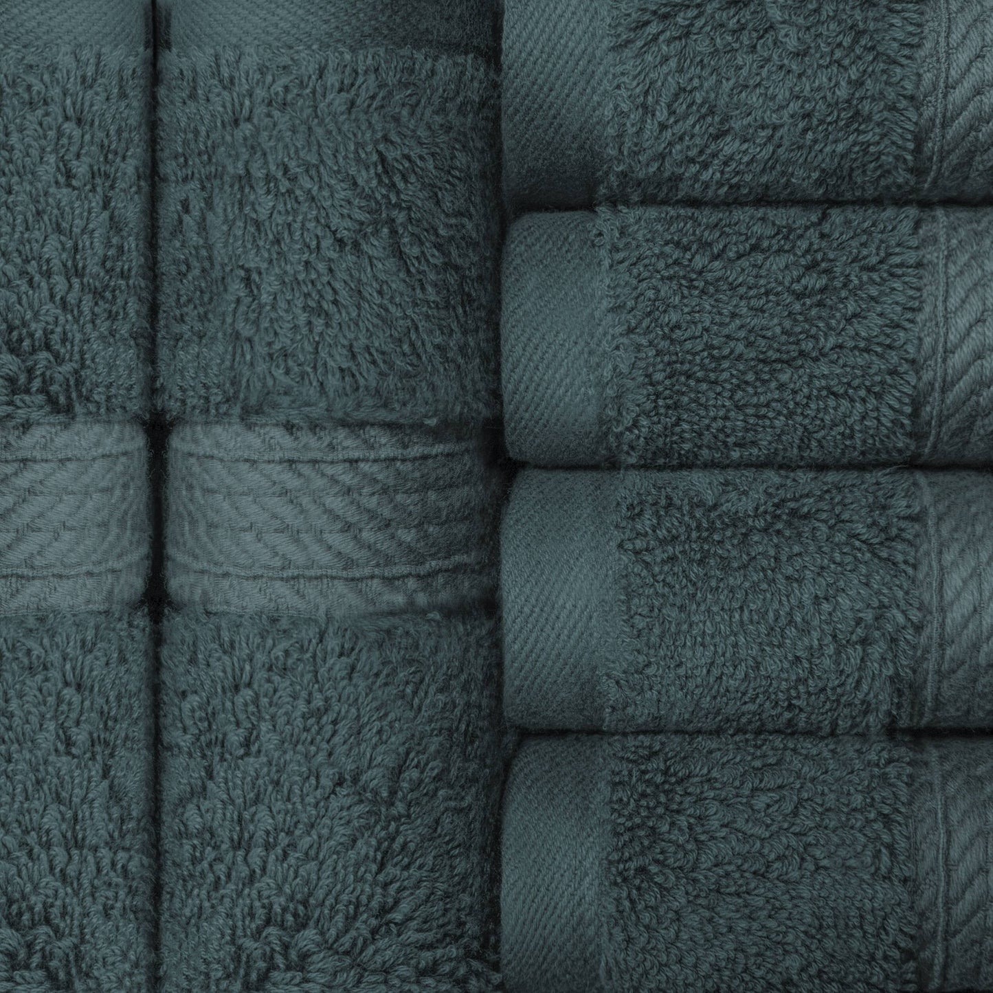 Set di 6 asciugamani per il viso in cotone egiziano di qualità superiore, pesanti