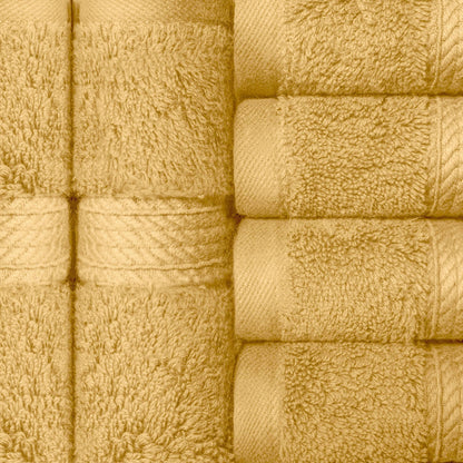 Set di 6 asciugamani per il viso in cotone egiziano di qualità superiore, pesanti