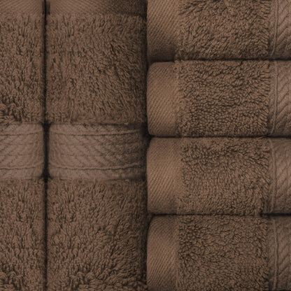 Set di 6 asciugamani per il viso in cotone egiziano di qualità superiore, pesanti