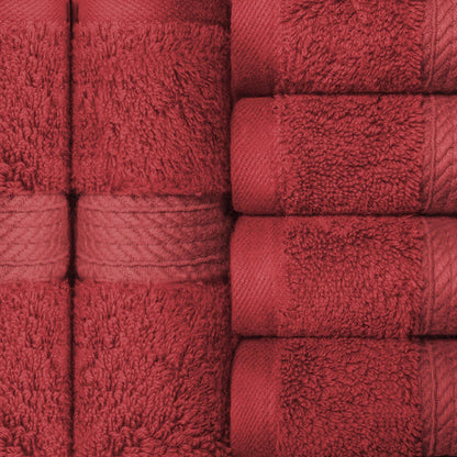 Set di 6 asciugamani per il viso in cotone egiziano di qualità superiore, pesanti