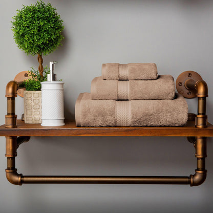 Set di asciugamani da 3 pezzi in cotone egiziano di qualità superiore, pesante e pesante