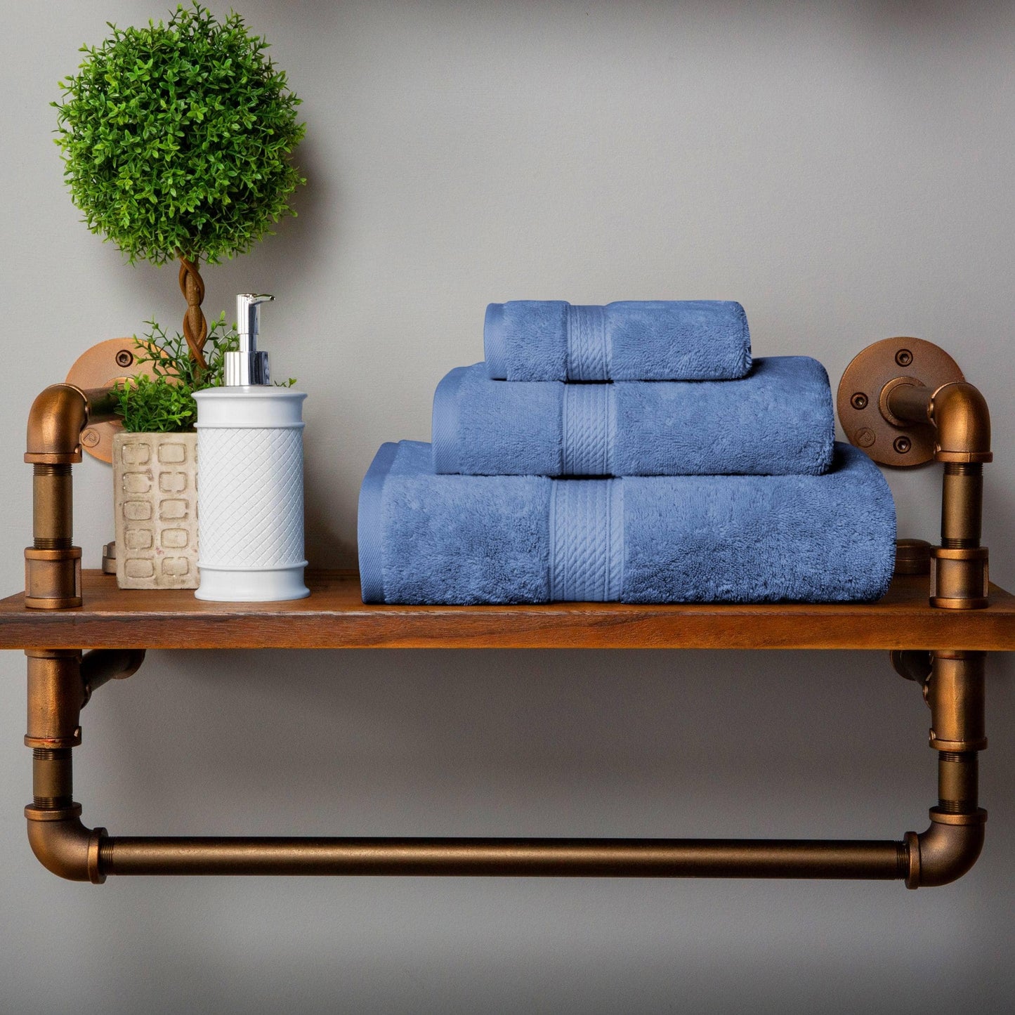 Set di asciugamani da 3 pezzi in cotone egiziano di qualità superiore, pesante e pesante