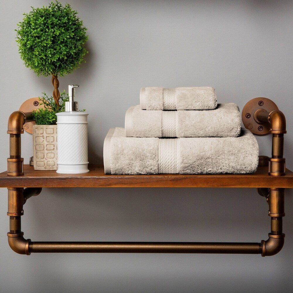 Set di asciugamani da 3 pezzi in cotone egiziano di qualità superiore, pesante e pesante