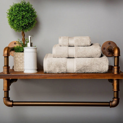 Set di asciugamani da 3 pezzi in cotone egiziano di qualità superiore, pesante e pesante