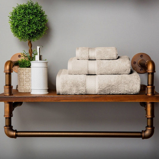 Set di asciugamani da 3 pezzi in cotone egiziano di qualità superiore, pesante e pesante