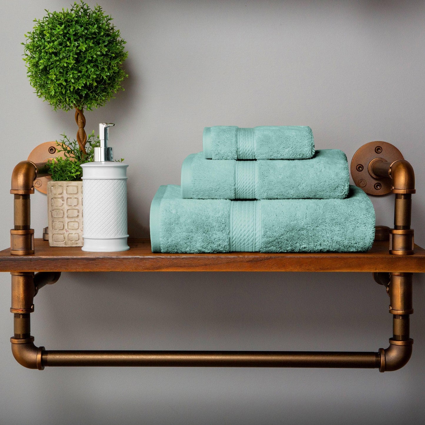 Set di asciugamani da 3 pezzi in cotone egiziano di qualità superiore, pesante e pesante