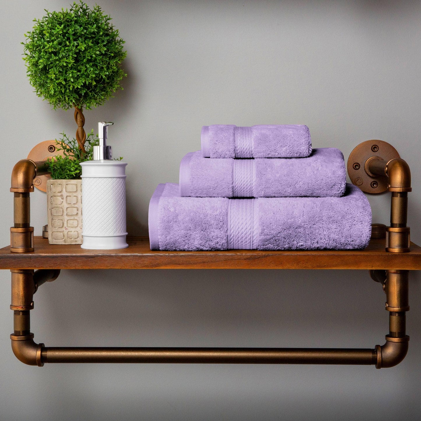 Set di asciugamani da 3 pezzi in cotone egiziano di qualità superiore, pesante e pesante