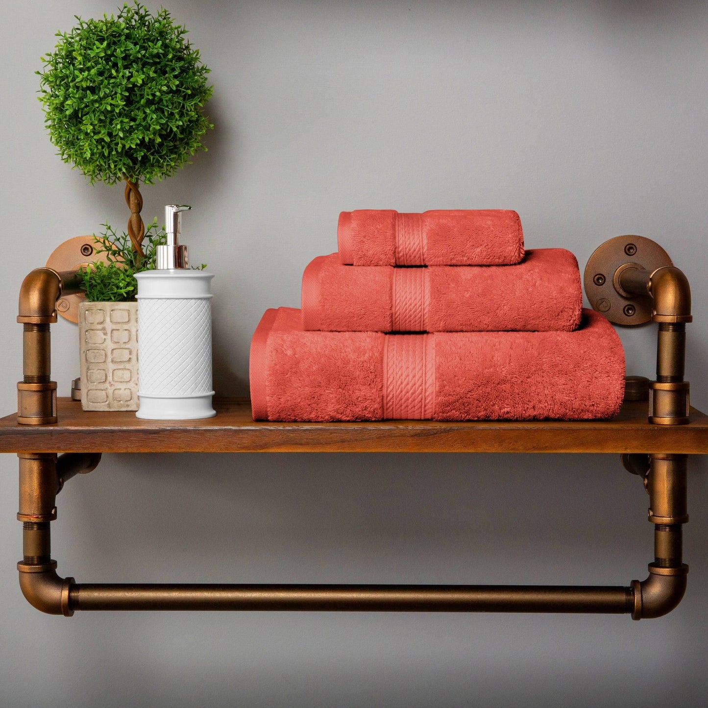 Set di asciugamani da 3 pezzi in cotone egiziano di qualità superiore, pesante e pesante