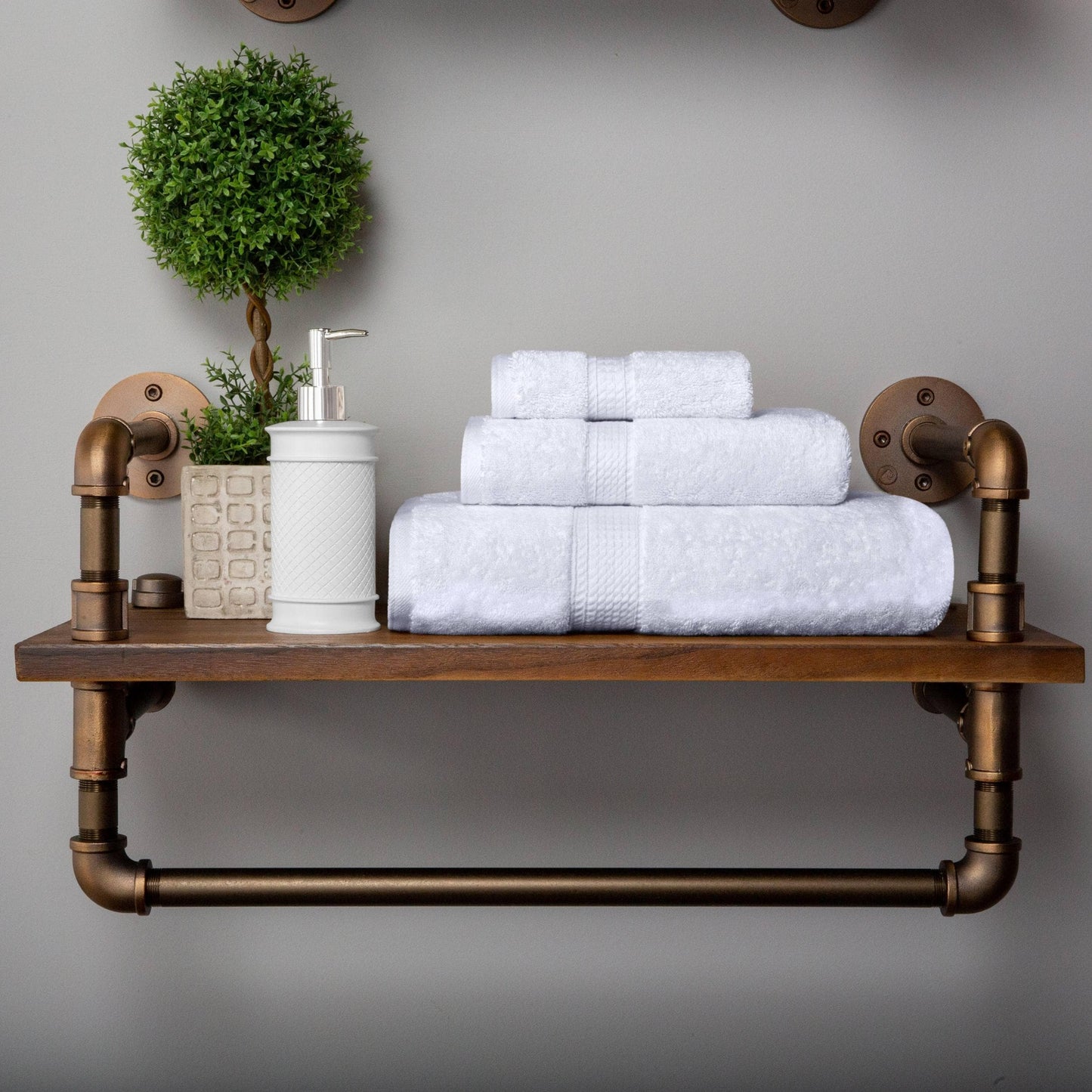 Set di asciugamani da 3 pezzi in cotone egiziano di qualità superiore, pesante e pesante