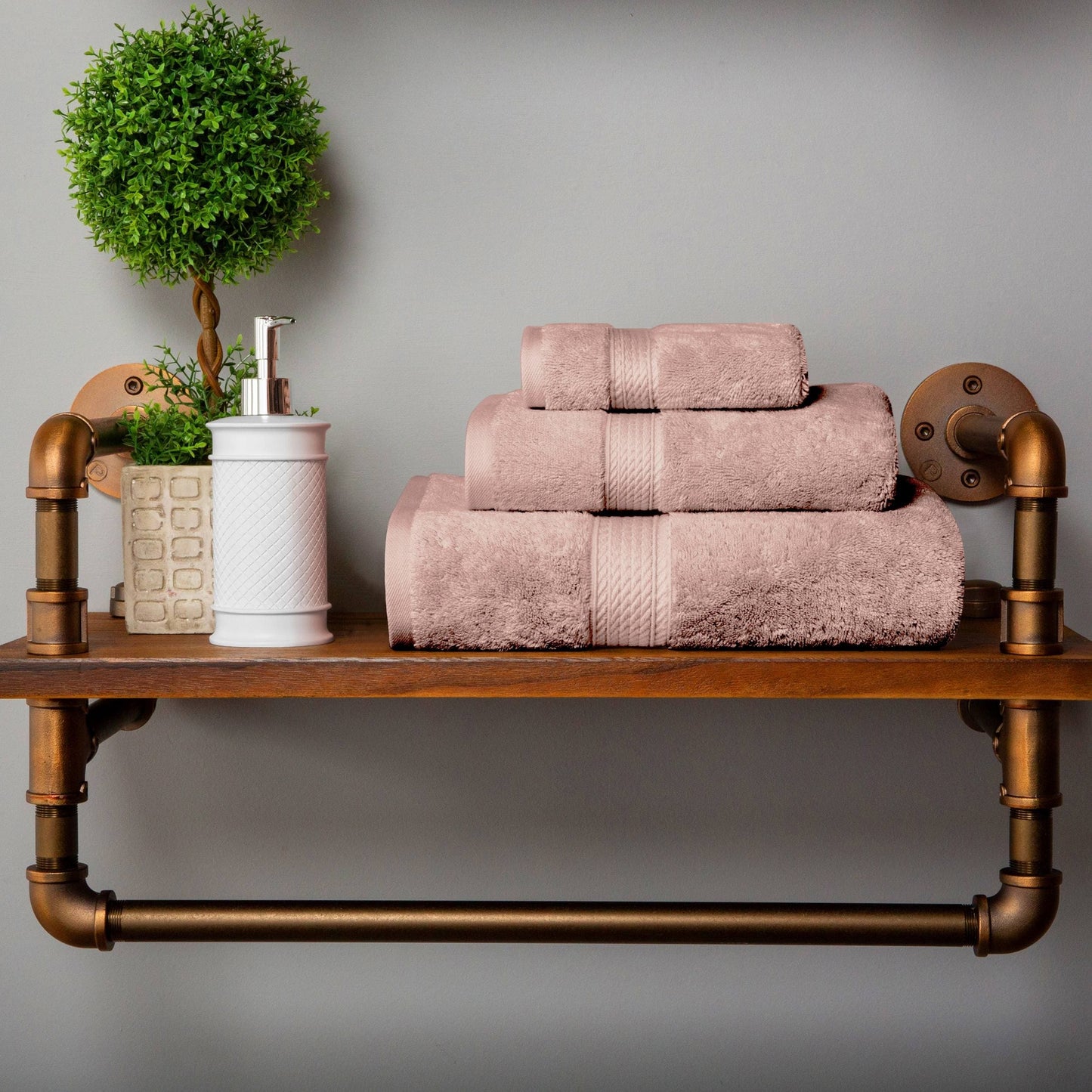 Set di asciugamani da 3 pezzi in cotone egiziano di qualità superiore, pesante e pesante