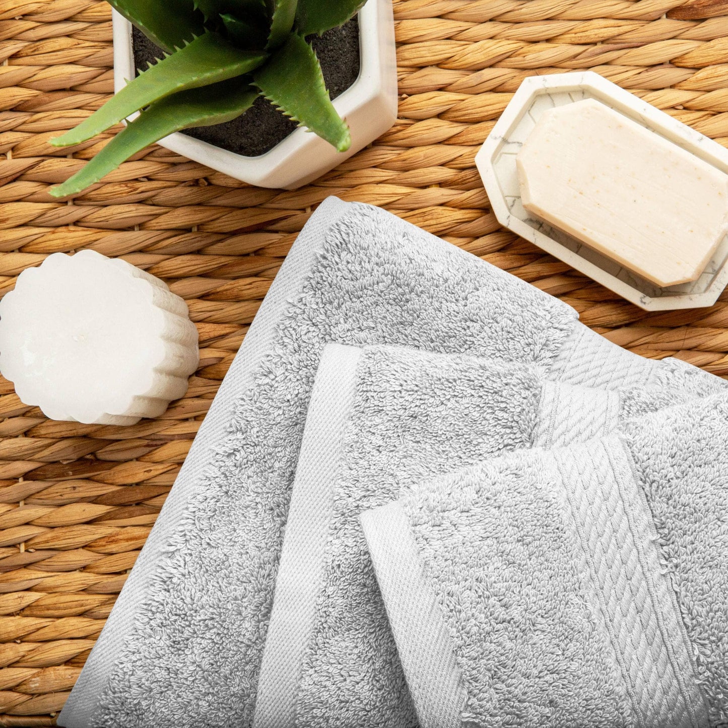 Set di asciugamani da 3 pezzi in cotone egiziano di qualità superiore, pesante e pesante