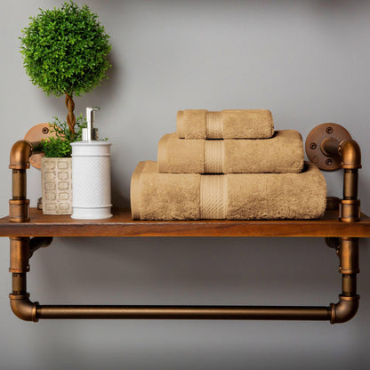 Set di asciugamani da 3 pezzi in cotone egiziano di qualità superiore, pesante e pesante