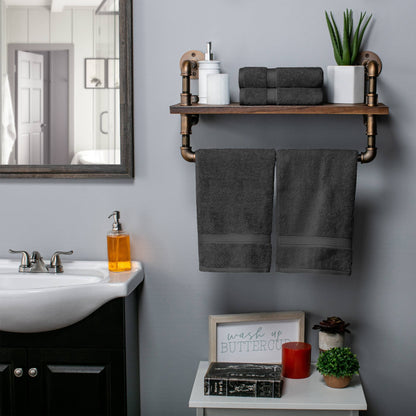 Set di 4 asciugamani in cotone egiziano di qualità superiore, di alta qualità e di grande spessore