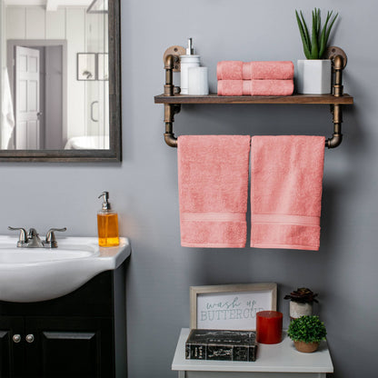 Set di 4 asciugamani in cotone egiziano di qualità superiore, di alta qualità e di grande spessore