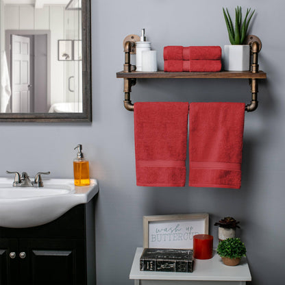 Set di 4 asciugamani in cotone egiziano di qualità superiore, di alta qualità e di grande spessore