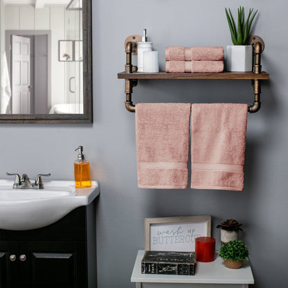 Set di 4 asciugamani in cotone egiziano di qualità superiore, di alta qualità e di grande spessore