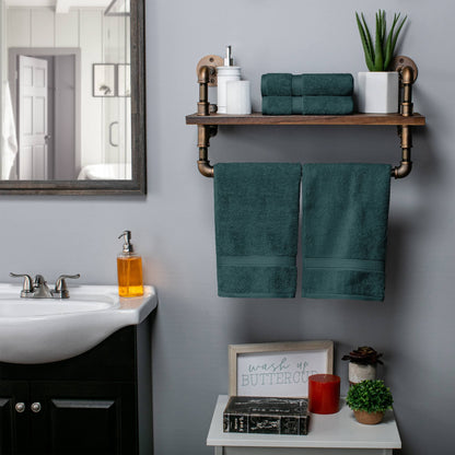 Set di 4 asciugamani in cotone egiziano di qualità superiore, di alta qualità e di grande spessore