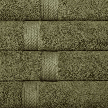 Set di 4 asciugamani in cotone egiziano di qualità superiore, di alta qualità e di grande spessore