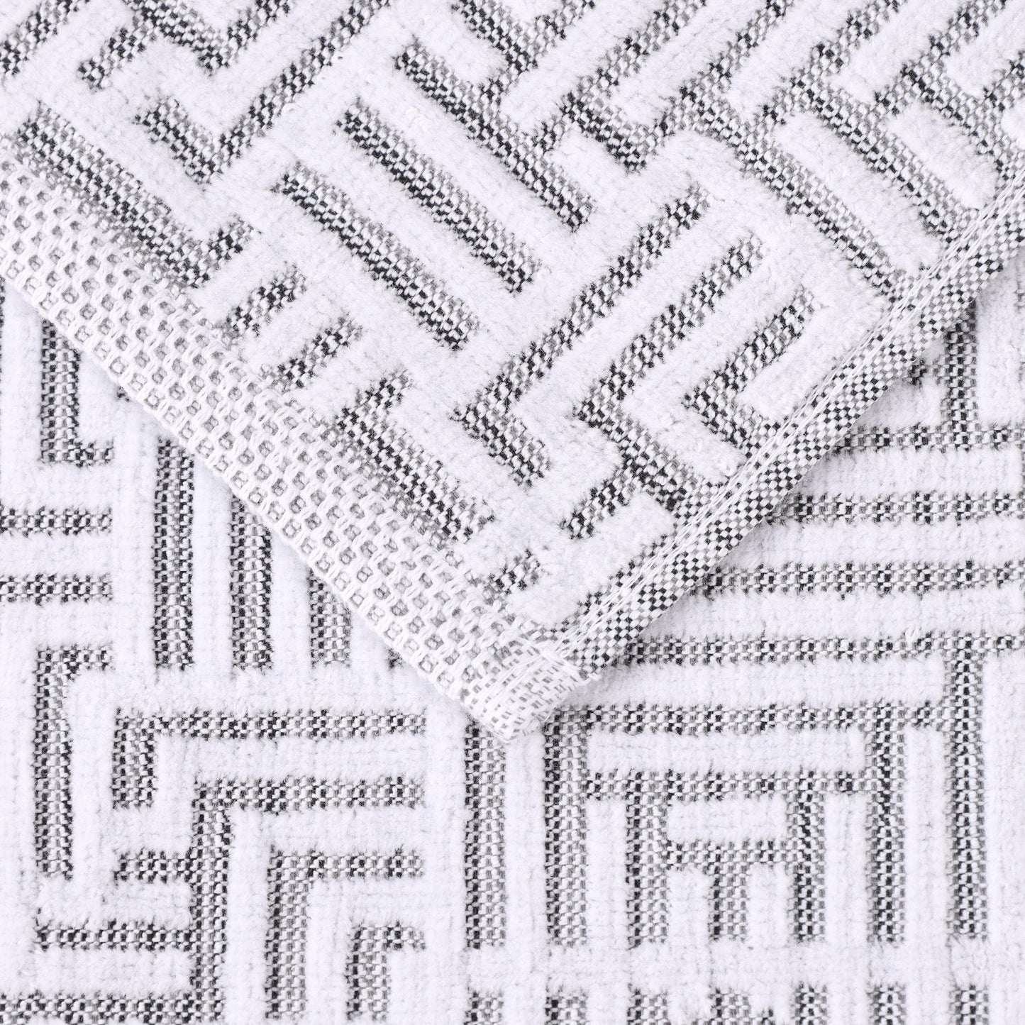 Set di asciugamani da bagno 3 pezzi in morbido jacquard moderno di cotone Jasper di qualità superiore