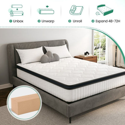 Materasso a molle insacchettate con memory foam – Certificato OEKO-TEX®, rivestimento traspirante