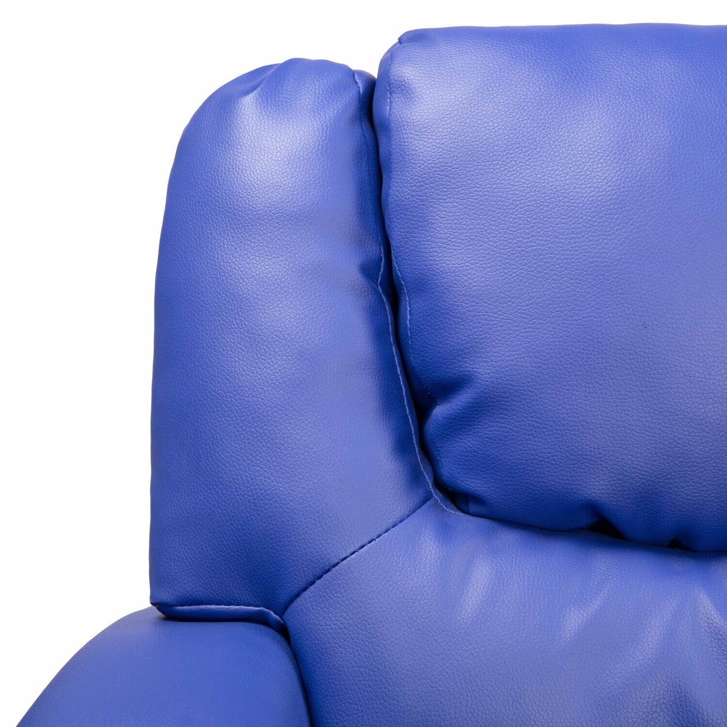 Poltrona reclinabile in PVC per bambini con funzione di reclinazione push-back, portabicchieri e comodo poggiapiedi