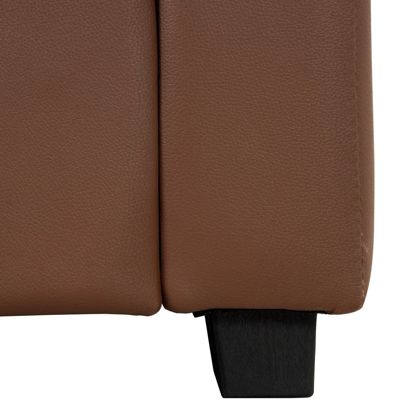 Poltrona reclinabile in PVC per bambini con funzione di reclinazione push-back, portabicchieri e comodo poggiapiedi