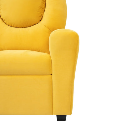 Poltrona reclinabile in PVC per bambini con funzione di reclinazione push-back, portabicchieri e comodo poggiapiedi