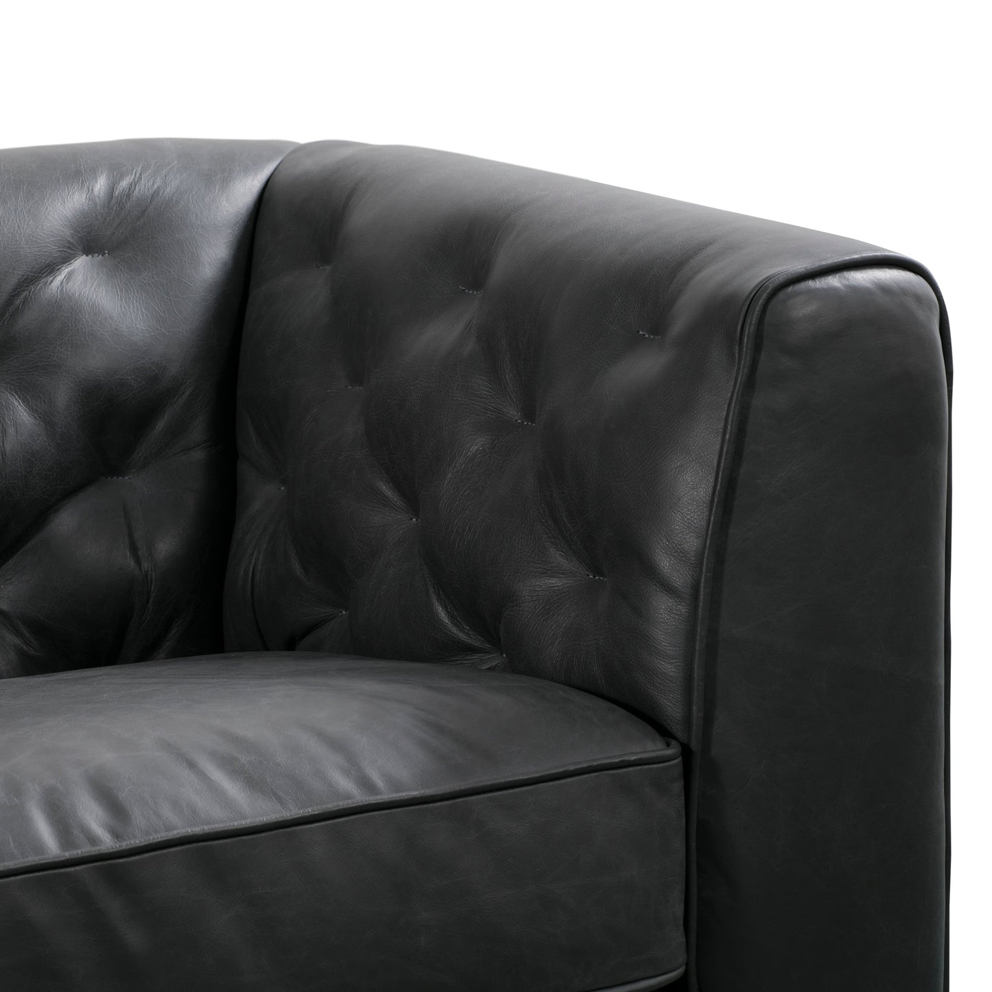 Divano Poly &amp; Bark Essex 89 - Vera pelle italiana pieno fiore