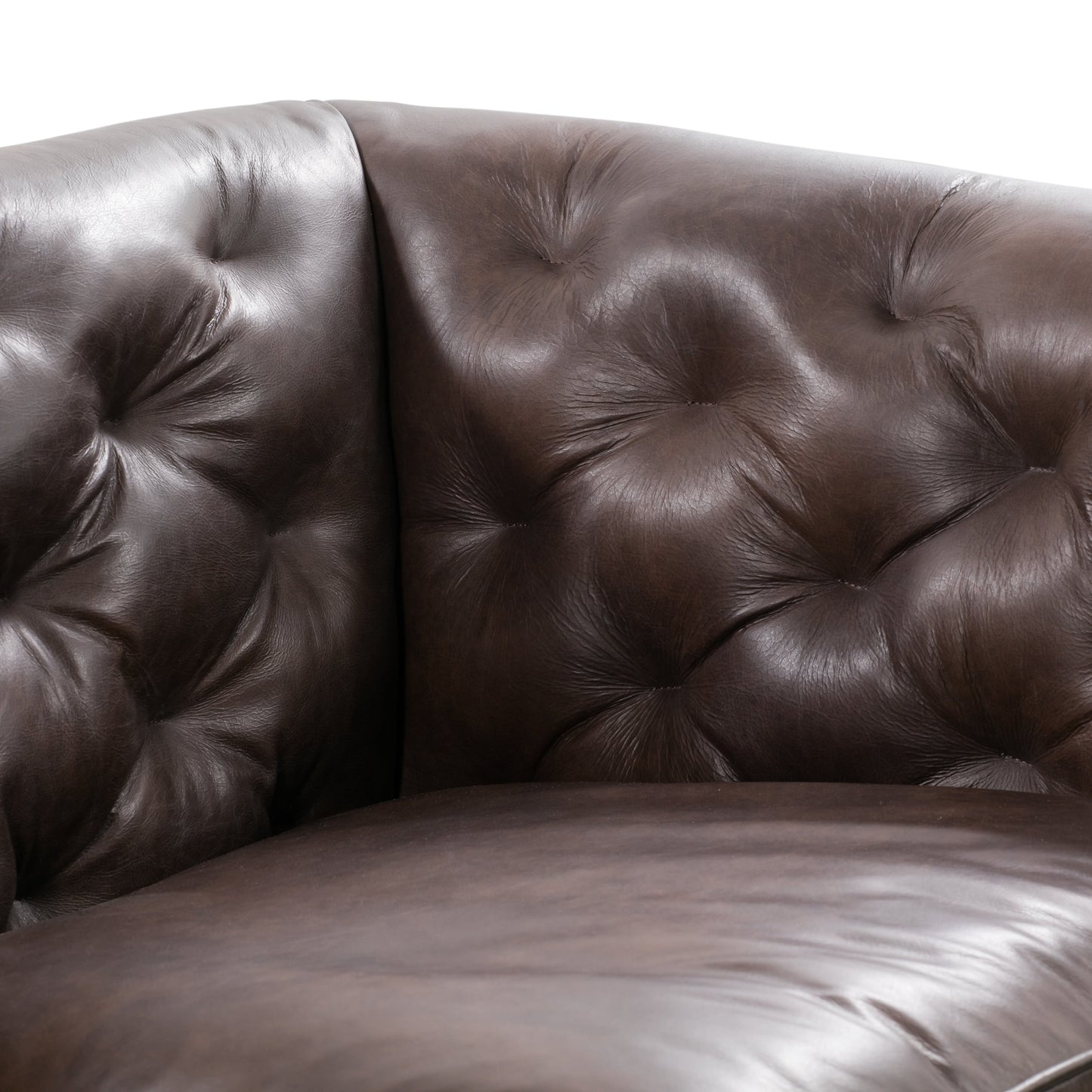 Divano Poly &amp; Bark Essex 89 - Vera pelle italiana pieno fiore