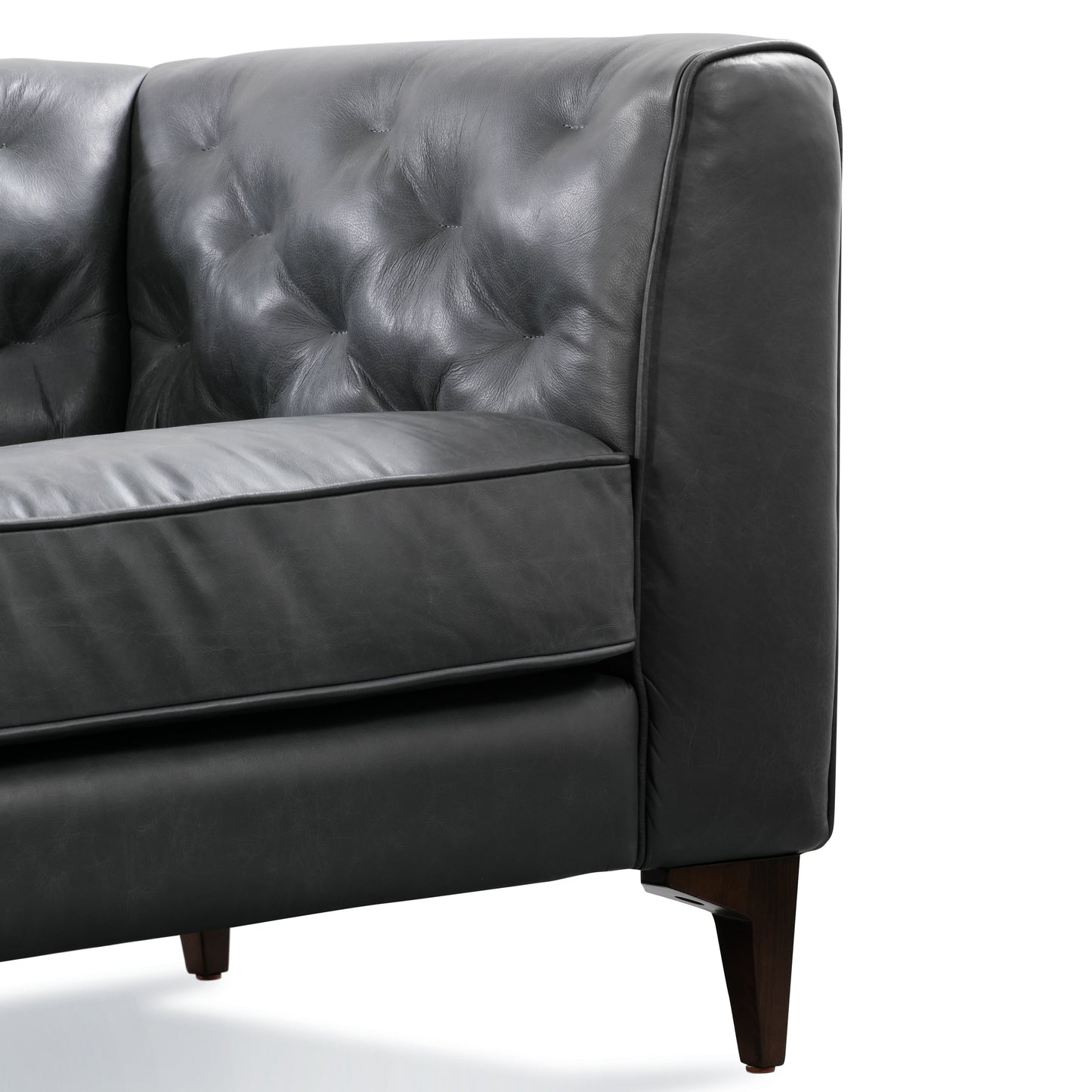 Divano Poly &amp; Bark Essex 89 - Vera pelle italiana pieno fiore