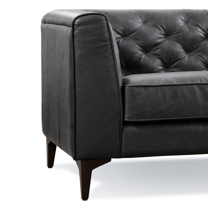 Divano Poly &amp; Bark Essex 89 - Vera pelle italiana pieno fiore