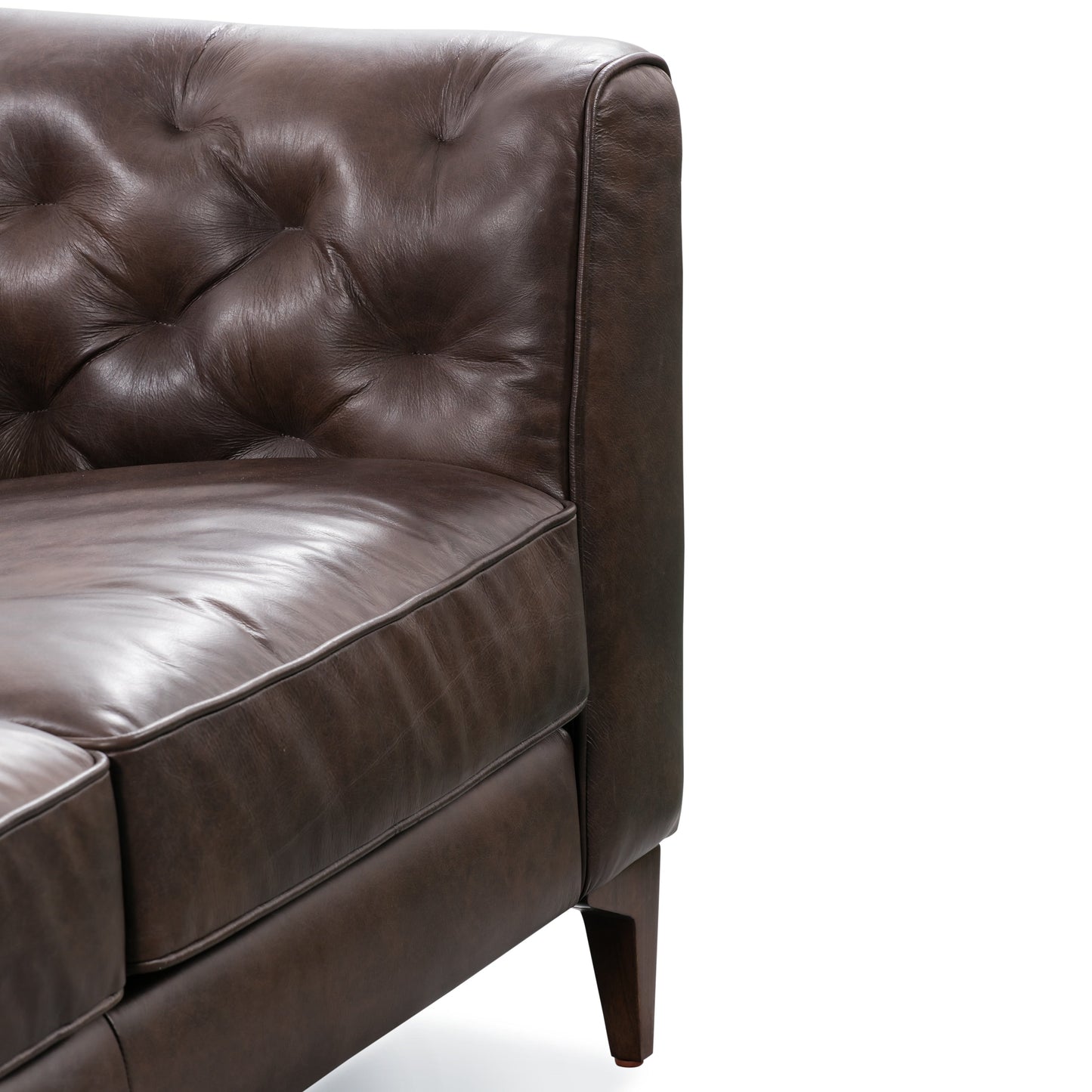 Divano Poly &amp; Bark Essex 89 - Vera pelle italiana pieno fiore