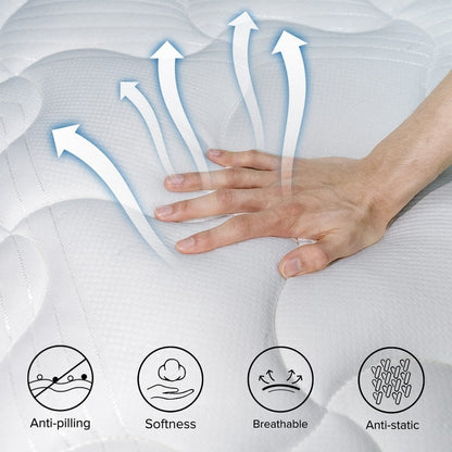 Materasso in memory foam ibrido SweDrea da 10 pollici, rinfrescante e morbido, in scatola con CertiPUR-US, SGS e OEKO-TEX