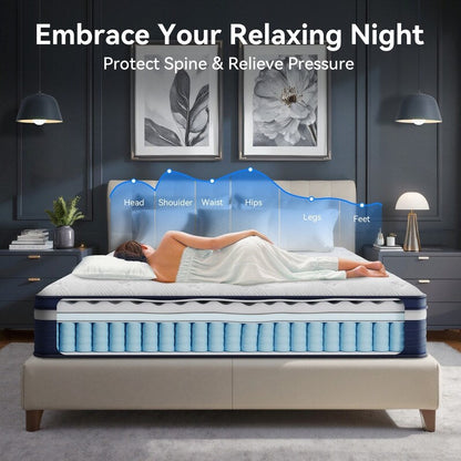 Materasso ibrido SweDrea 12 Firm - Design traspirante e rinfrescante con certificazioni CertiPUR-US, SGS e OEKO-TEX