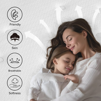Materasso in memory foam ibrido SweDrea 12 - Sensazione media, carbone di bambù, certificato CertiPUR-US e OEKO-TEX