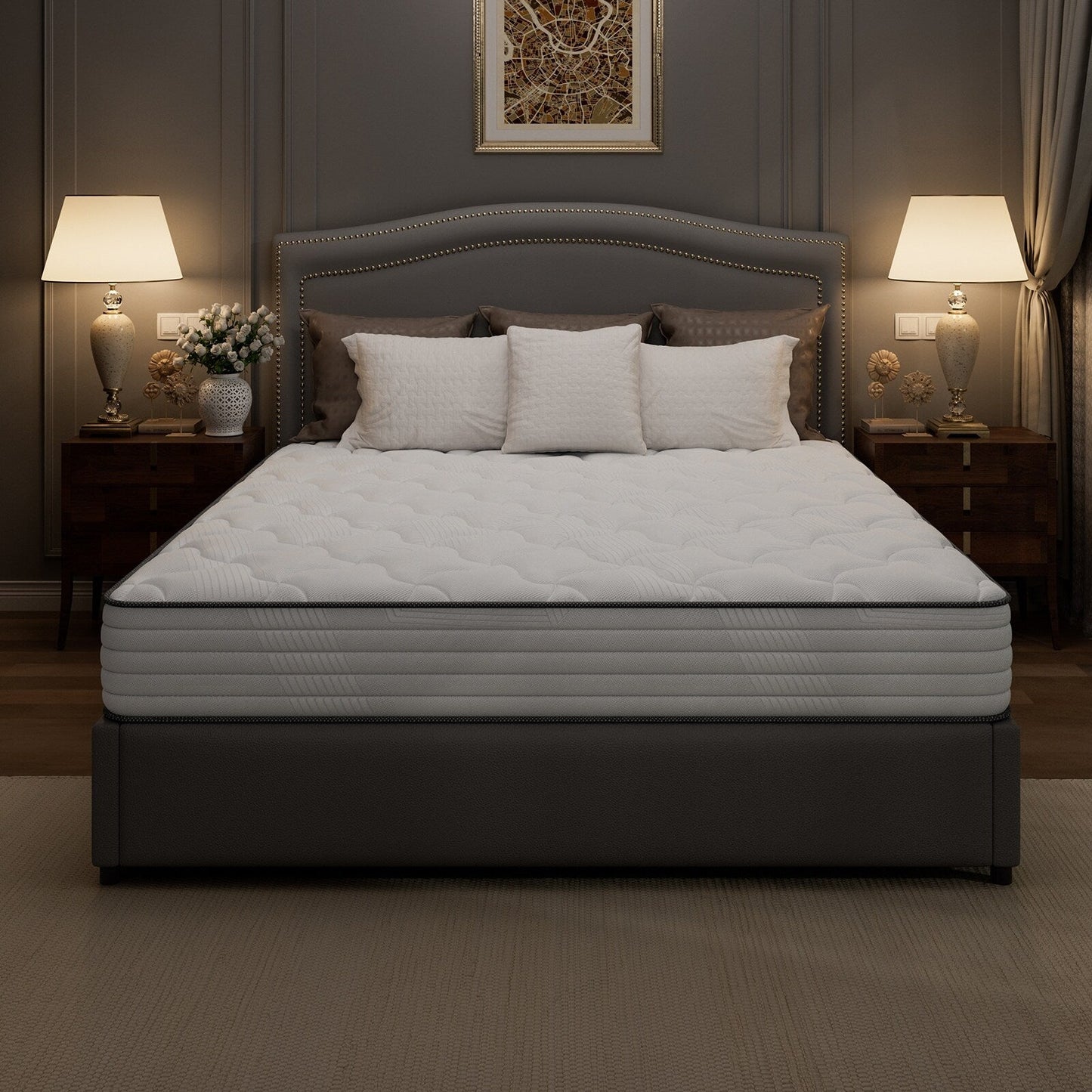 Materasso ibrido SweDrea 8/12 - Memory foam in gel, mediamente rigido, traspirante e certificato