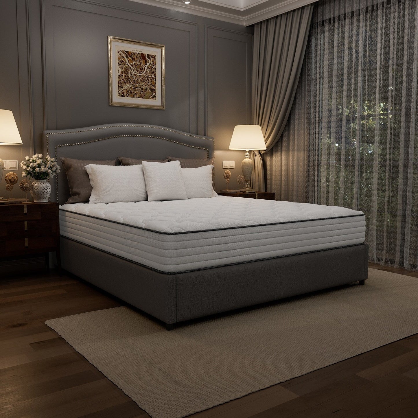 Materasso ibrido SweDrea 8/12 - Memory foam in gel, mediamente rigido, traspirante e certificato