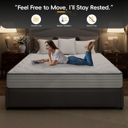 Materasso ibrido SweDrea 8/12 - Memory foam in gel, mediamente rigido, traspirante e certificato