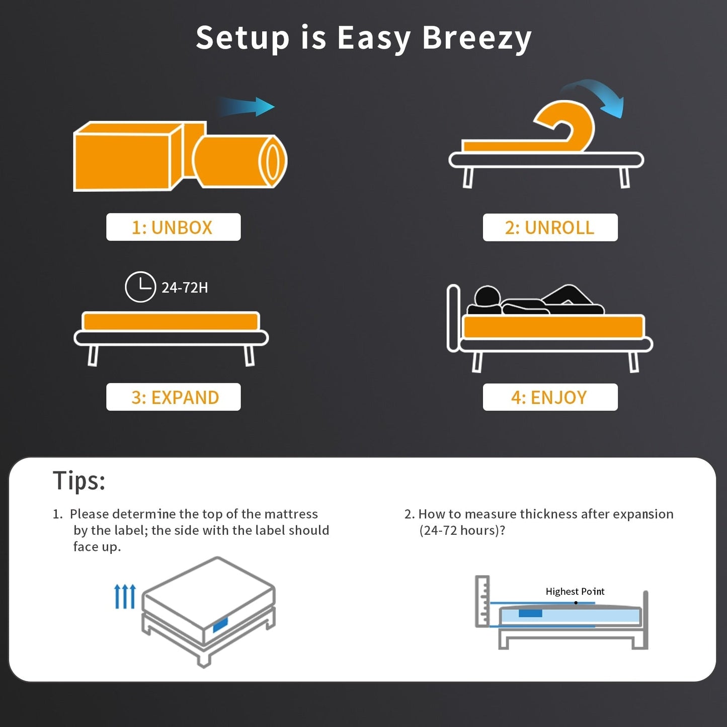 Materasso traspirante rinfrescante SweDrea Medium Hybrid Memory Foam da 14 pollici con CertiPUR-US, SGS e OEKO-TEX