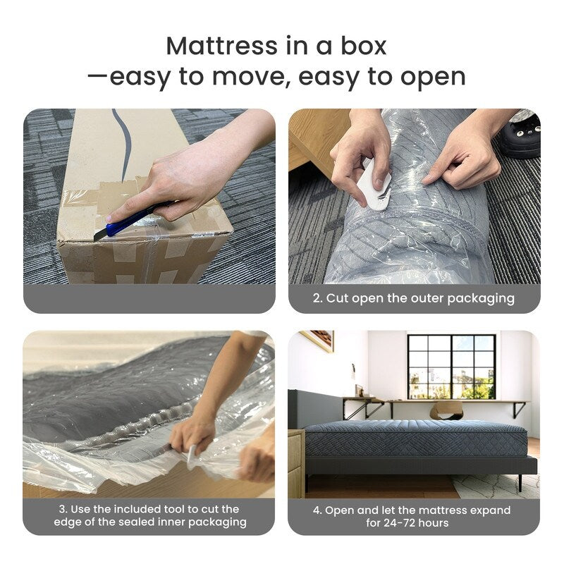 Materasso ibrido SweDrea Twin Size da 8 pollici - Sottile, traspirante e di supporto per alleviare la pressione in dormitori e appartamenti