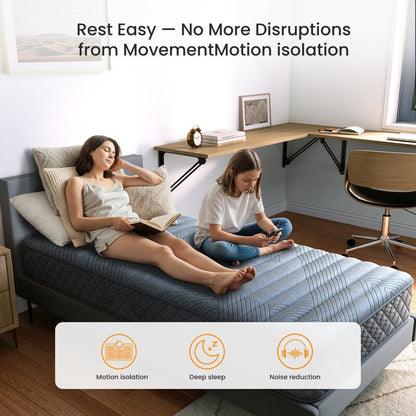 Materasso ibrido SweDrea Twin Size da 8 pollici - Sottile, traspirante e di supporto per alleviare la pressione in dormitori e appartamenti